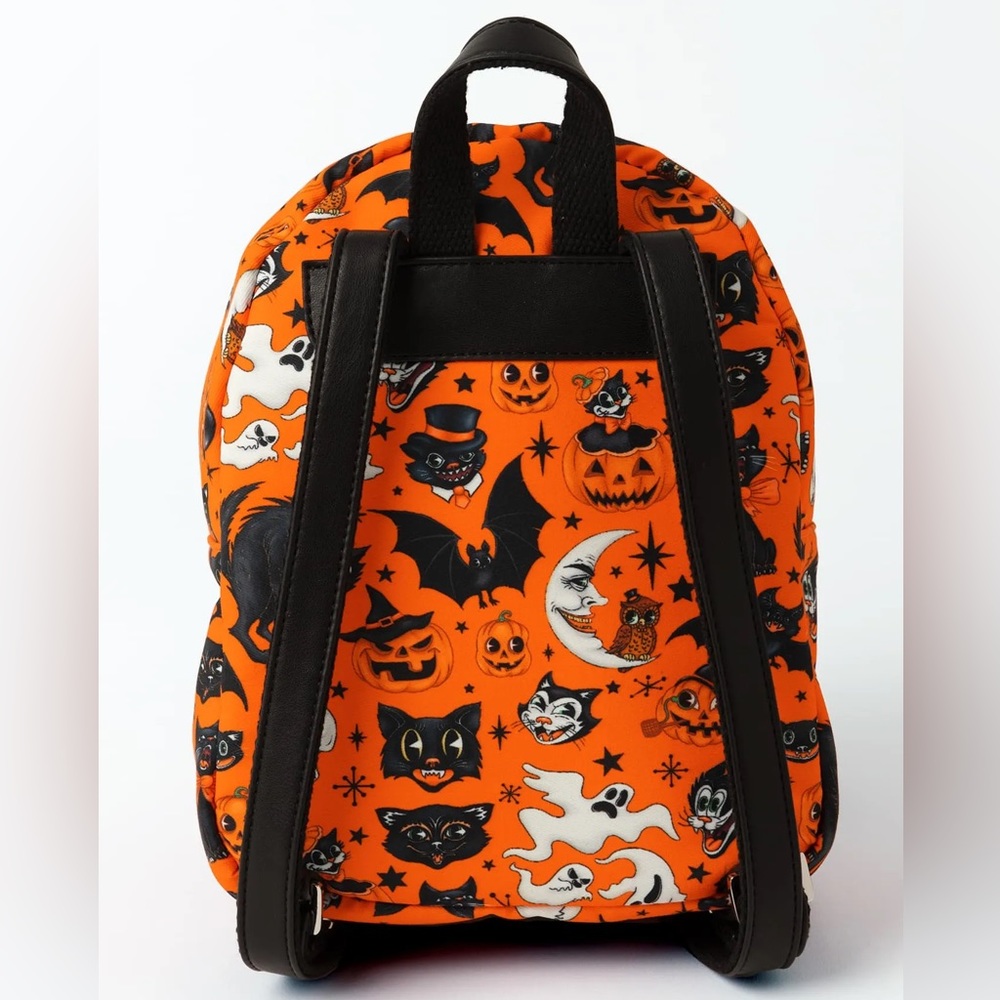 Brand new in bag with tags Blackmilk Orange Halloween Print Mini Backpack - Picture 2 of 7